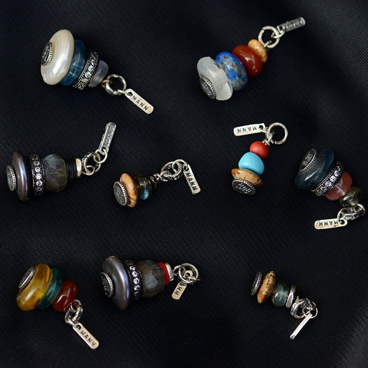Collier pendentif calme en Buddha Stones Zen Cairn Labradorite Divers cristaux - image 6