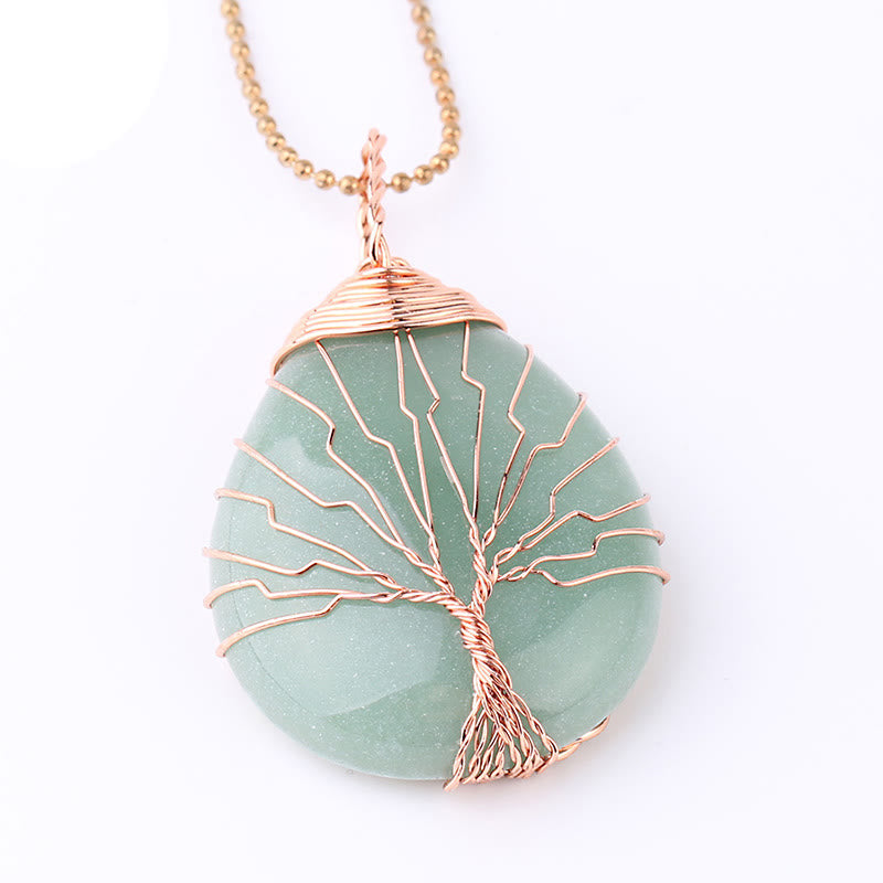 Collier pendentif en cristal de quartz naturel avec énergie de guérison de l'arbre de vie en Buddha Stones - image 7