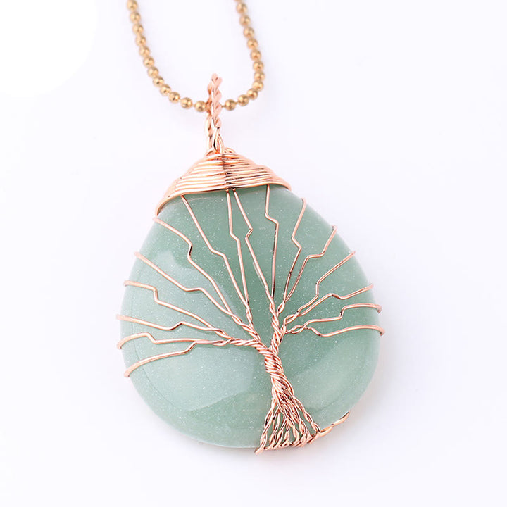 Collier pendentif en cristal de quartz naturel avec énergie de guérison de l'arbre de vie en Buddha Stones - image 8