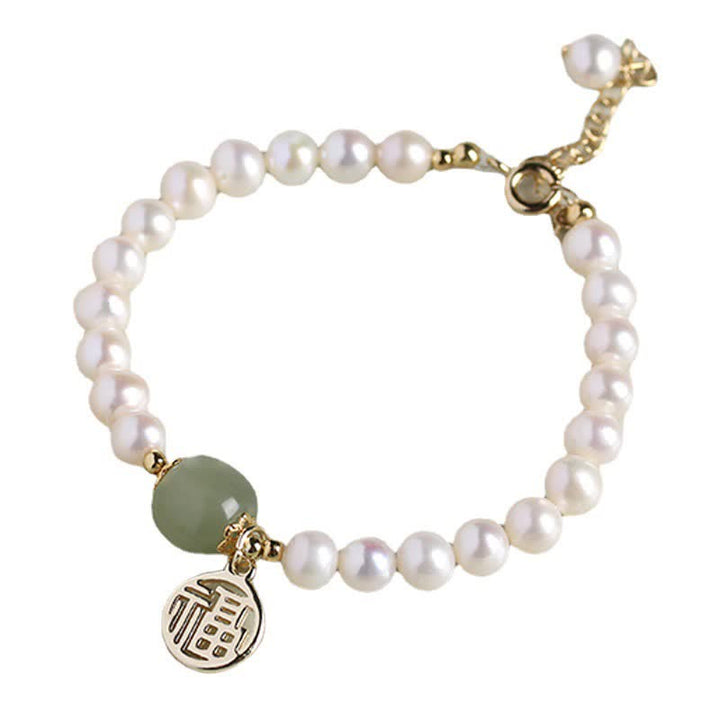 Bracelet de perles de guérison et de bonheur en jade Hetian Buddha Stones