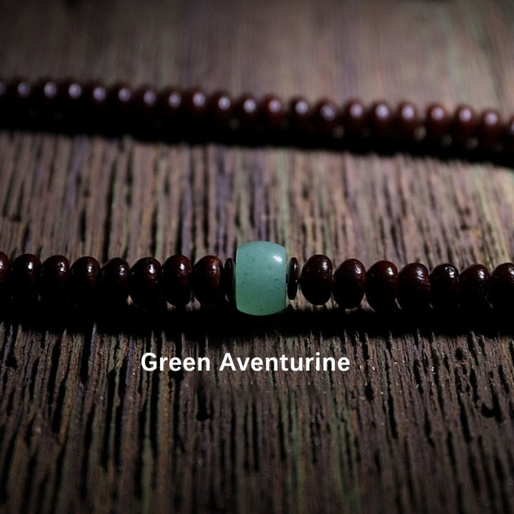 Buddha Stones Bracelet d'harmonie Dorje en cuivre avec 108 perles de Mala en perles de Bodhi violettes à trois yeux
