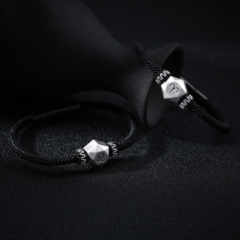 Bracelet en argent sterling 999 Buddha Stones et protection des 12 constellations du zodiaque, fait à la main - image 1