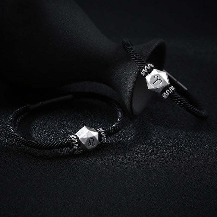 Bracelet en argent sterling 999 Buddha Stones et protection des 12 constellations du zodiaque, fait à la main - image 1