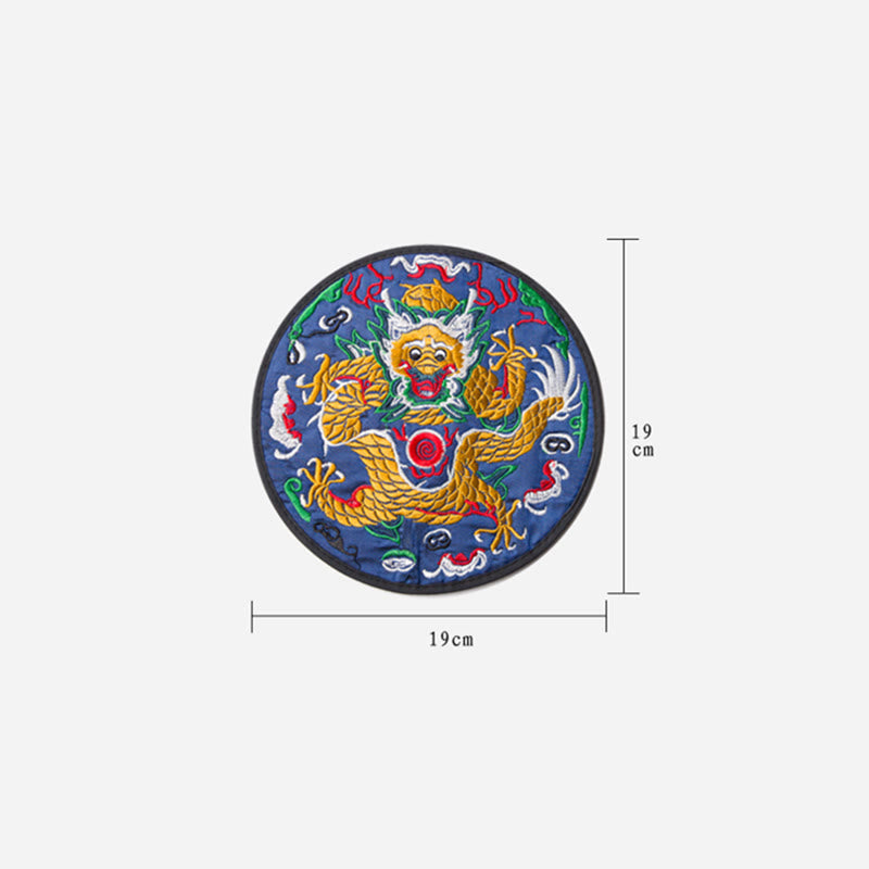 Dessous de verre brodé Buddha Stones Dragon pour tasse à thé, dessous de verre pour tasse à thé Kung Fu