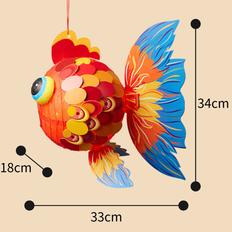 Lanterne en papier en forme de poisson Koi porte-bonheur en Buddha Stones pour décoration de fête de la mi-automne