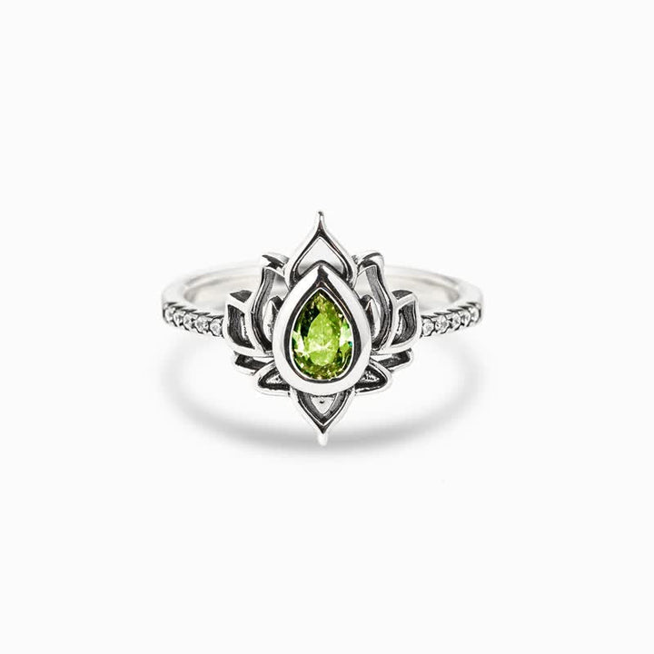 Bague de protection en argent sterling Buddha Stones et zircone
