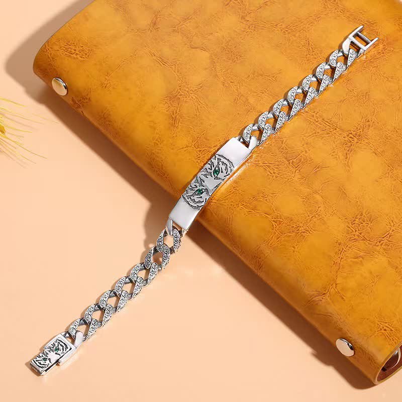 Bracelet manchette porte-bonheur en cuivre avec motif tigre
