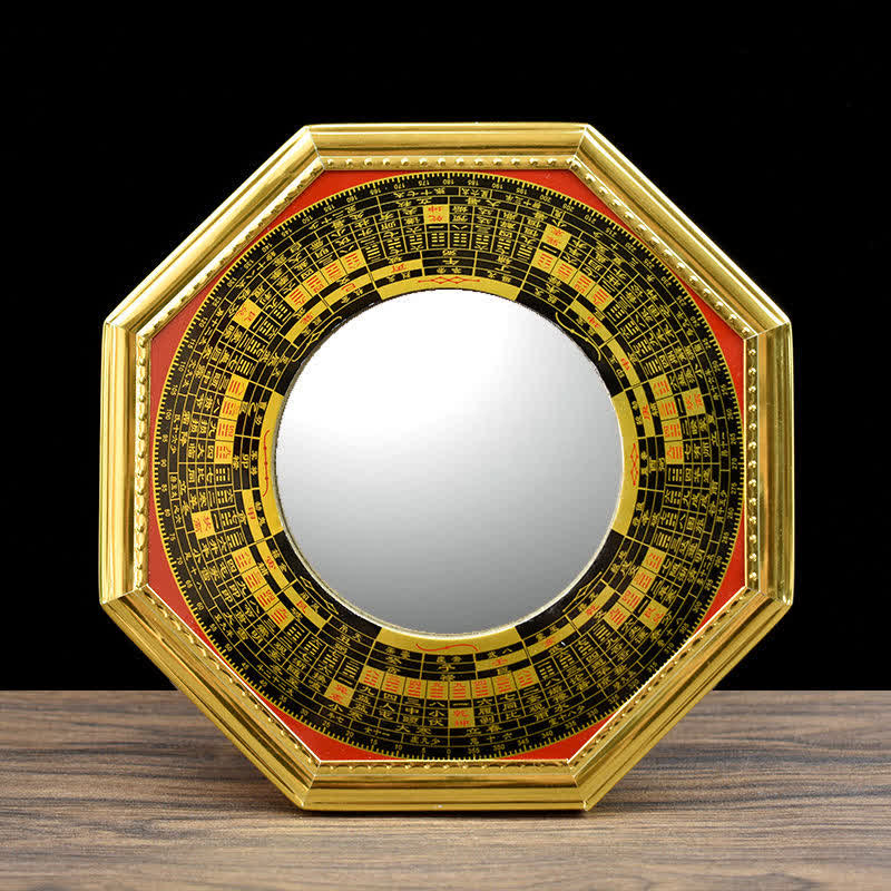 Carte Feng Shui Bagua Pièces des Cinq Empereurs Gourde Équilibre Carte Énergie Salon Miroir