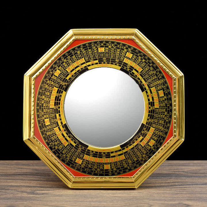 Carte Feng Shui Bagua Pièces des Cinq Empereurs Gourde Équilibre Carte Énergie Salon Miroir