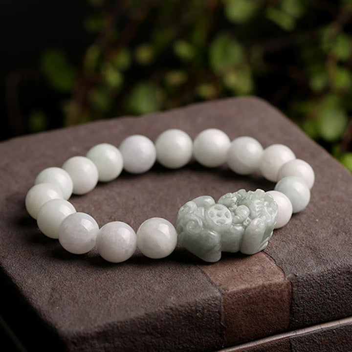 Bracelet porte-bonheur en jade PiXiu Buddha Stones Fengshui et richesse