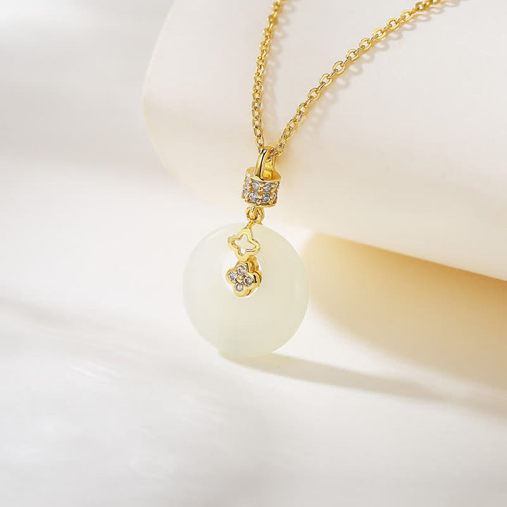Buddha Stones et pièce de monnaie en jade blanc Hetian - Fleur Jade Blanc - image 5