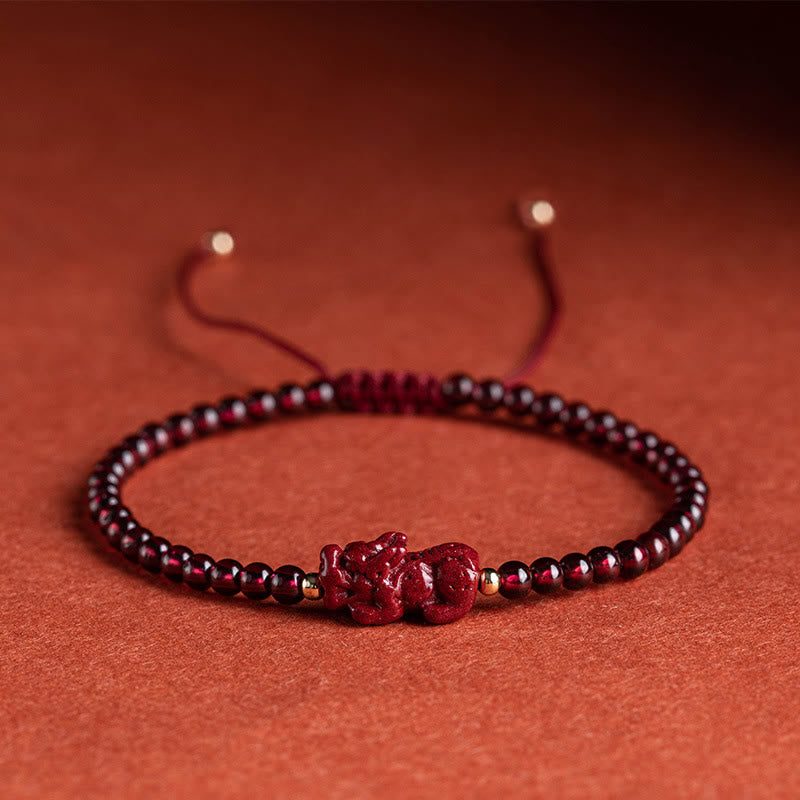 Bracelet en corde de bénédiction calme PiXiu Buddha Stones