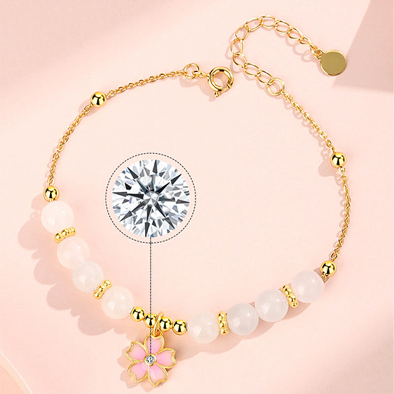 Bracelet de protection en argent sterling 925 et jade blanc Hetian Buddha Stones