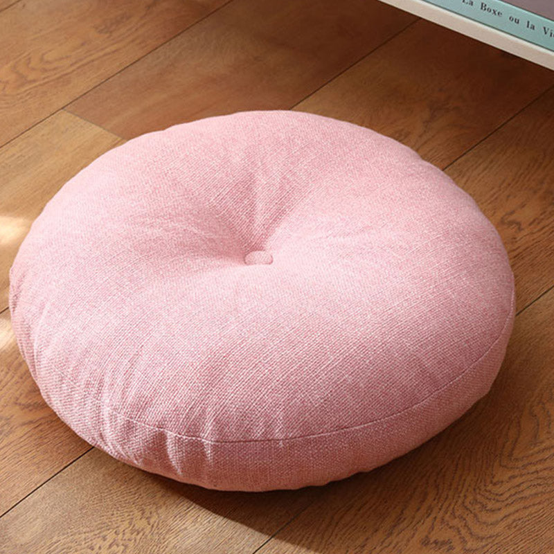 Coussin de siège de méditation en lin à motif simple Buddha Stones et lotus, décoration de salon pour la maison - Détachable - 40cm*10cm - Rose - image 20