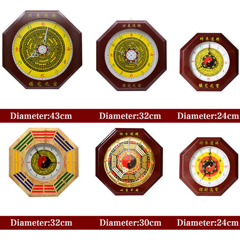 Horloge murale Feng Shui Bagua Map Balance Energy Map