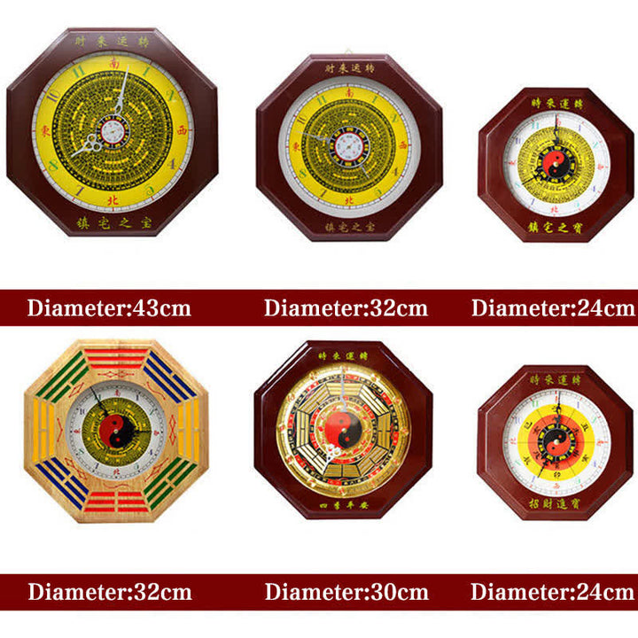 Horloge murale Feng Shui Bagua Map Balance Energy Map