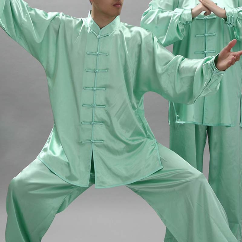 Ensemble de vêtements unisexes à motifs simples avec Buddha Stones pour méditation, prière, spirituel, zen, tai-chi, qigong - Vert - 2XL- Convient aux États-Unis, au Royaume-Uni, en Australie et en UE - XL - image 16