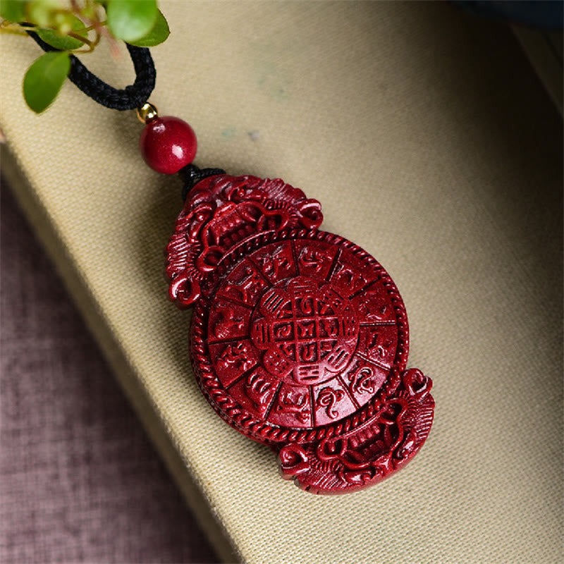 Collier pendentif en Buddha Stones rieur Yin Yang zodiaque chinois gourde cinabre naturel bénédiction - image 16