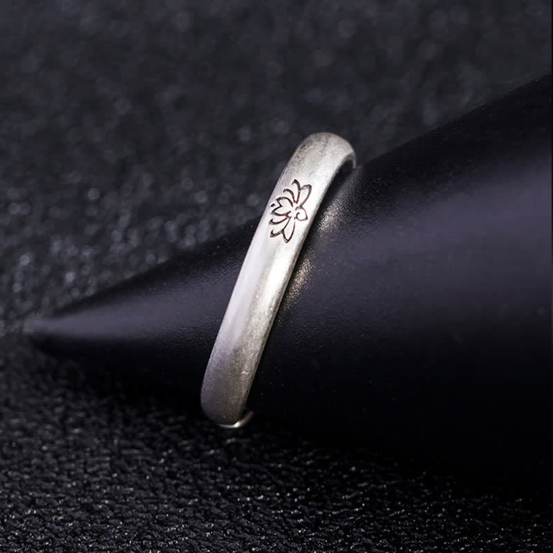 Bague d'illumination en argent sterling 925 avec Buddha Stones et fleur de lotus - image 4
