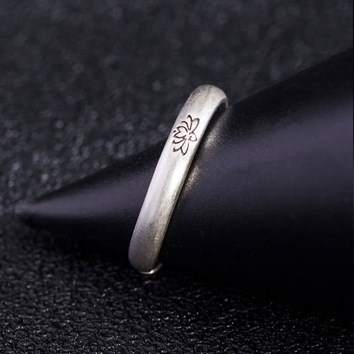 Bague d'illumination en argent sterling 925 avec Buddha Stones et fleur de lotus - image 4