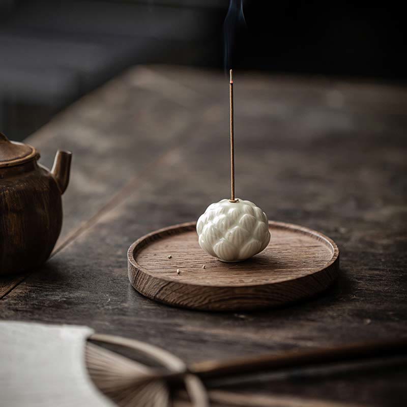 Brûleur d'encens en céramique en forme de mini Buddha Stones