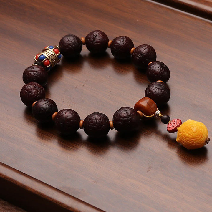 Buddha Stones , graines de Bodhi, porte-bonheur, richesse, pompon, breloque pour poignet