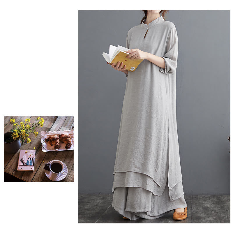 Ensemble de vêtements pour femmes Buddha Stones et motif simple pour méditation, prière, pratique spirituelle zen, yoga