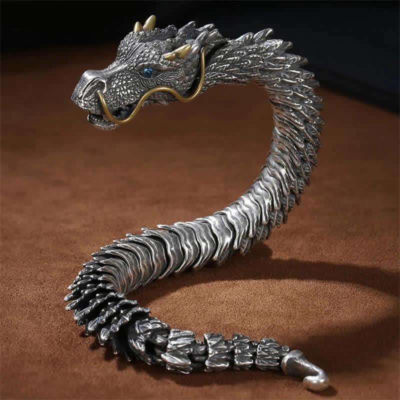 Bracelet chaîne de protection porte-bonheur en Buddha Stones, dragon nordique, fait à la main