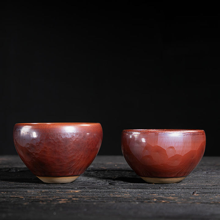 Tasse à thé en céramique faite à la main avec Buddha Stones, motif de lotus chinois Jianzhan, tasse à thé Kung Fu