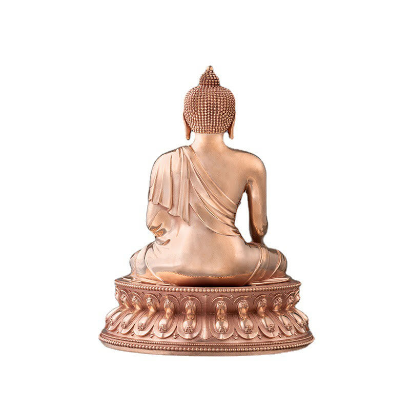 Statue de Bouddha de la sérénité de Gautama Shakyamuni en cuivre, décoration de la maison