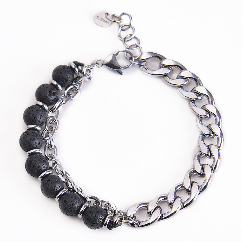 Bracelet de force en pierre givrée avec œil de tigre et jaspe Picasso Buddha Stones