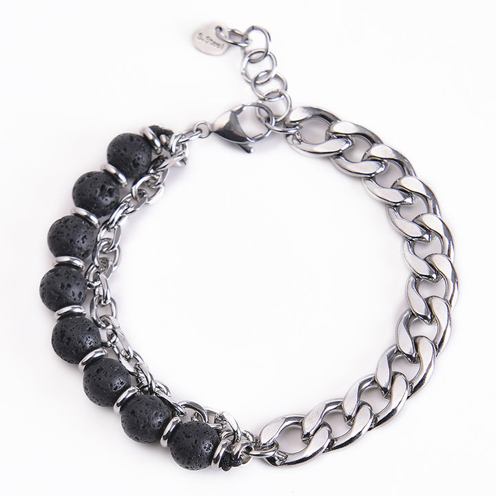 Bracelet de force en pierre givrée avec œil de tigre et jaspe Picasso Buddha Stones