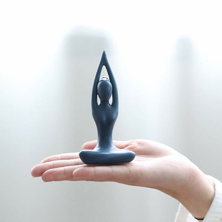 Exercice de méditation de yoga abstrait Céramique Figurine spirituelle Sculpture Décoration - image 5