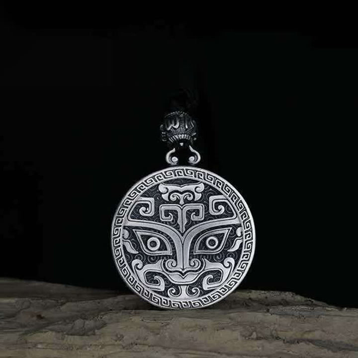 Collier pendentif porte-bonheur Feng Shui, créature mythologique Taotie