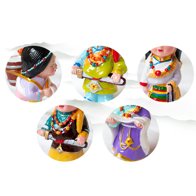Buddha Stones peintes à la main, figurines tibétaines, décoration créative pour la maison, le bureau ou la voiture
