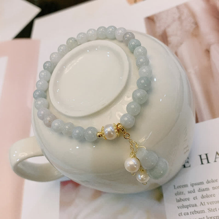 Bracelet de prospérité et de chance en perles de jade naturelles Buddha Stones