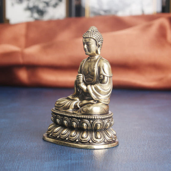 Statue décorative en cuivre du Bouddha Tathagata Sérénité - image 4