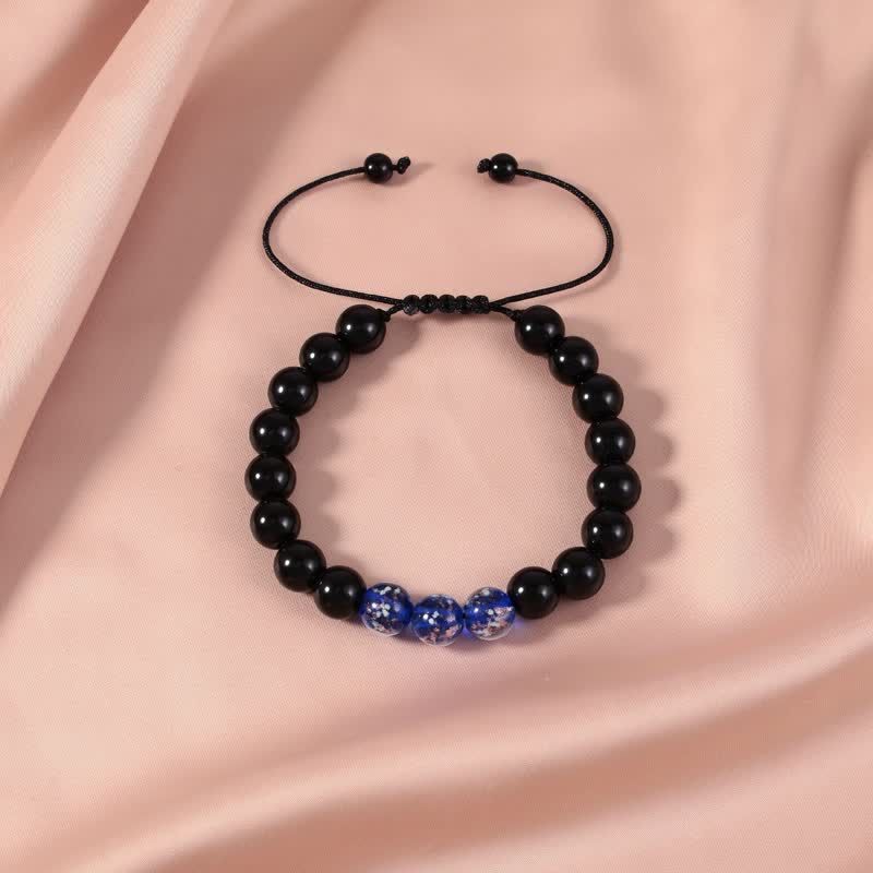 Bracelet de force lumineux en obsidienne noire Buddha Stones