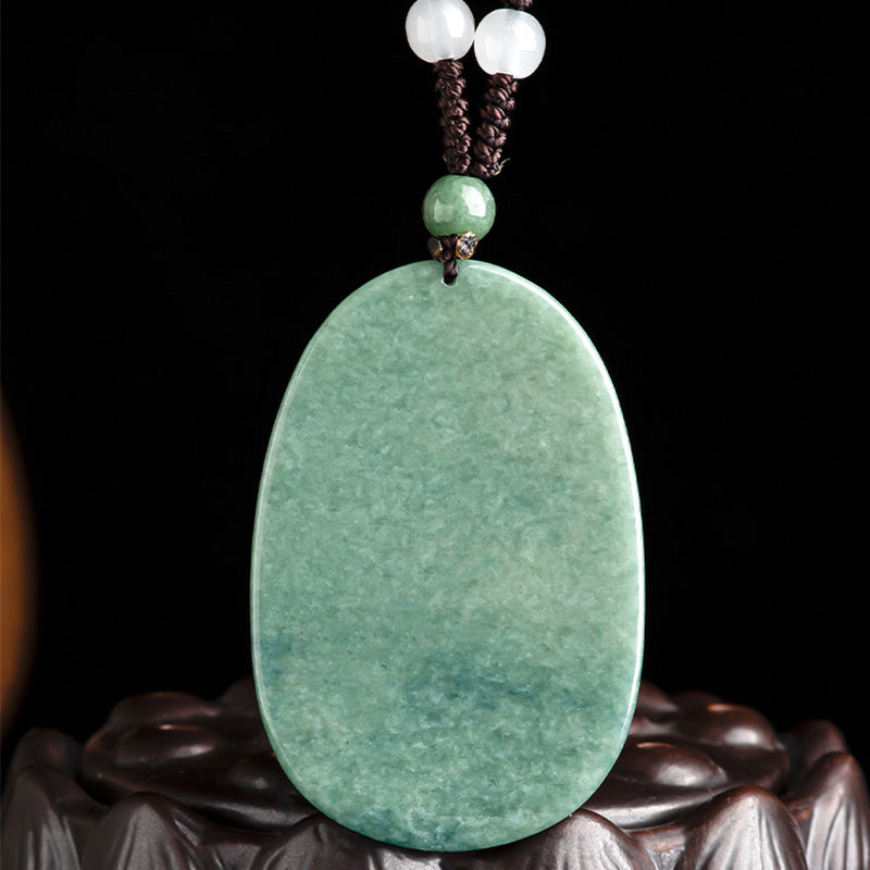 Collier pendentif amulette de richesse en jade naturel Avalokitesvara Buddha Stones - image 8