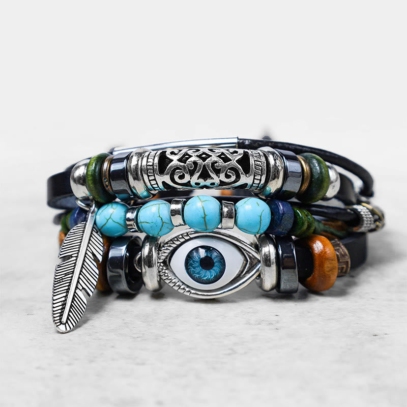 Bracelet de purification du mauvais œil en turquoise tibétain Buddha Stones