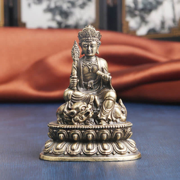 Statue de Buddha Stones en cuivre de la sérénité du Bodhisattva Manjusri - image 2