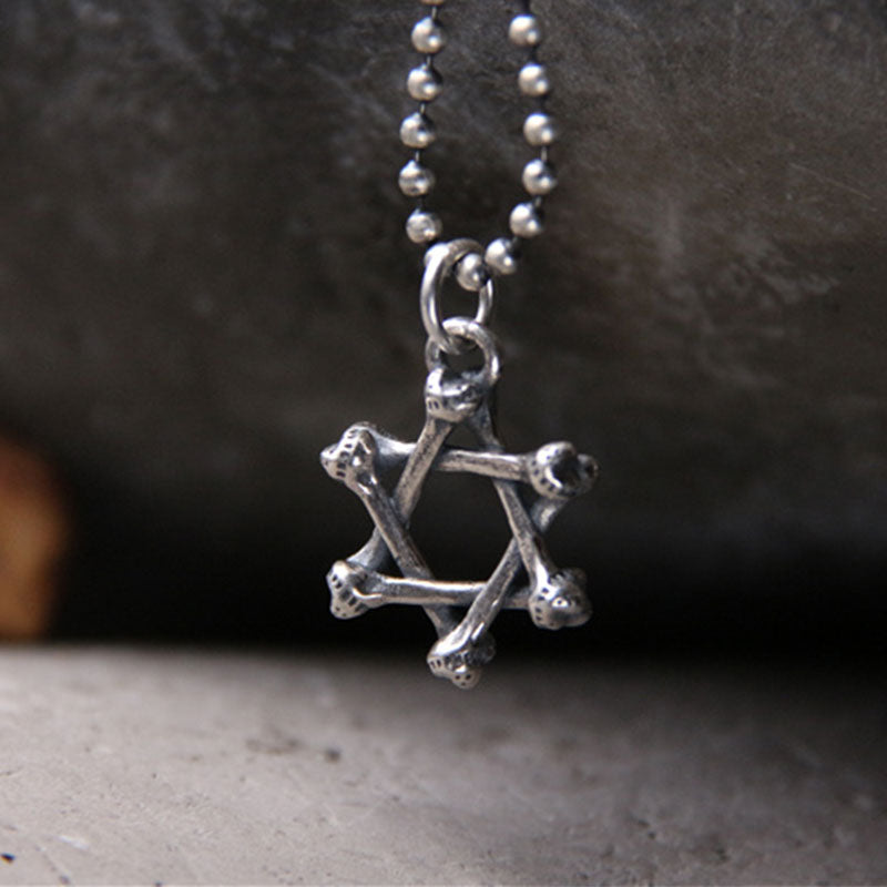 Collier en argent sterling 925 avec protection et espoir en forme d'étoile de David - Petit - image 2