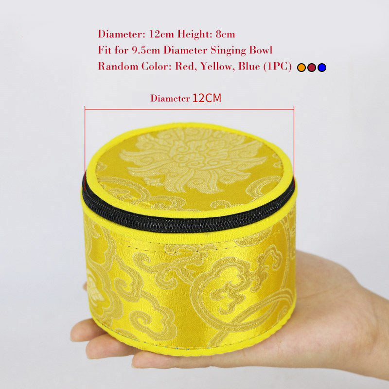Sac de rangement pour bol chantant tibétain Buddha Stones avec fermeture à glissière décorative - 12 cm (couleur aléatoire) - image 8