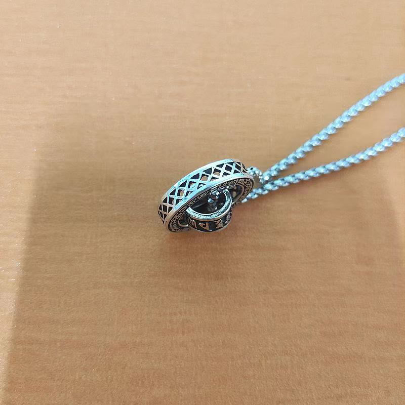 Collier pendentif tibétain en Buddha Stones Om Mani Padme Hum sculpté en chaîne de paix et de pureté - image 9