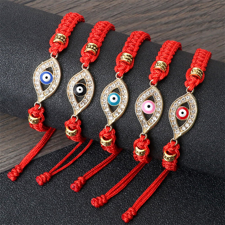 Bracelet en corde avec Buddha Stones pour éloigner le mauvais œil et les mauvais esprits