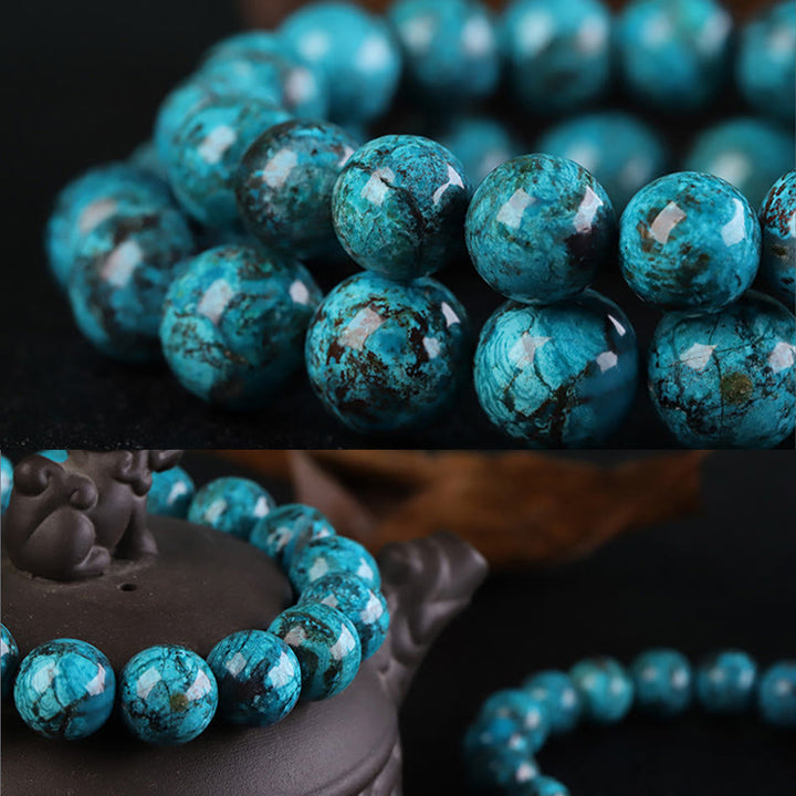 Bracelet force et courage en pierre naturelle de phénix Buddha Stones