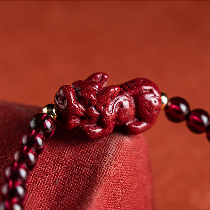 Bracelet en corde de bénédiction calme PiXiu Buddha Stones