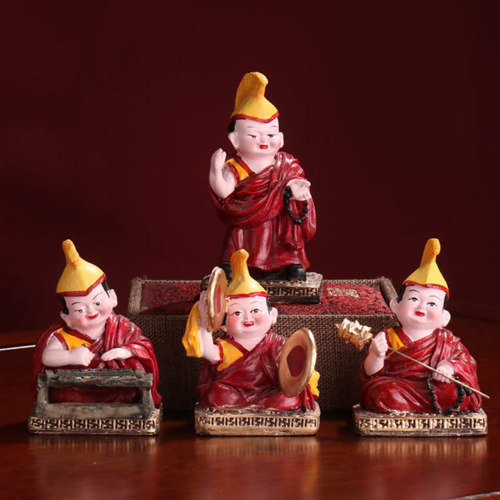 Buddha Stones peintes à la main, figurines de lama tibétaines sculptées, décoration créative pour la maison, le bureau ou la voiture