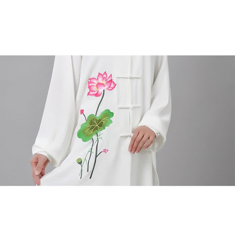 Ensemble de vêtements pour femmes Buddha Stones, fleur de lotus, motif feuille, Tai Chi, méditation, prière, pratique spirituelle zen - image 18