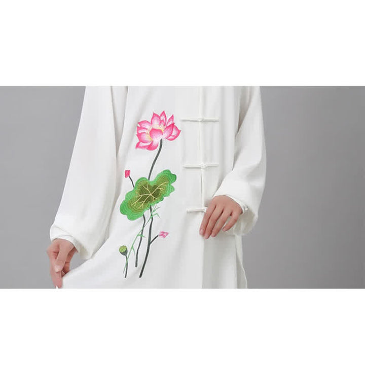 Ensemble de vêtements pour femmes Buddha Stones, fleur de lotus, motif feuille, Tai Chi, méditation, prière, pratique spirituelle zen - image 18